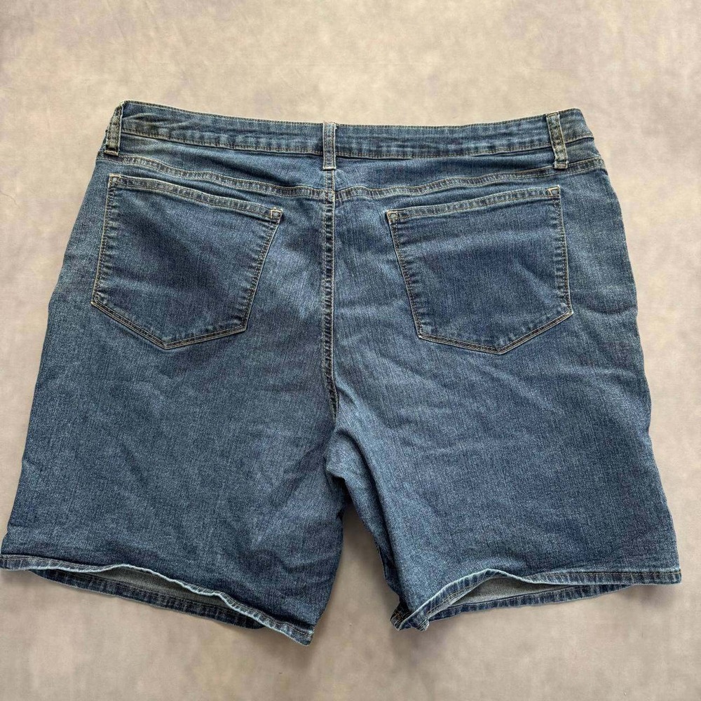 Lee Riders Denim Shorts Womens 20M Blue Excellent Midrise Stretch Jean Shorts - Picture 10 of 11